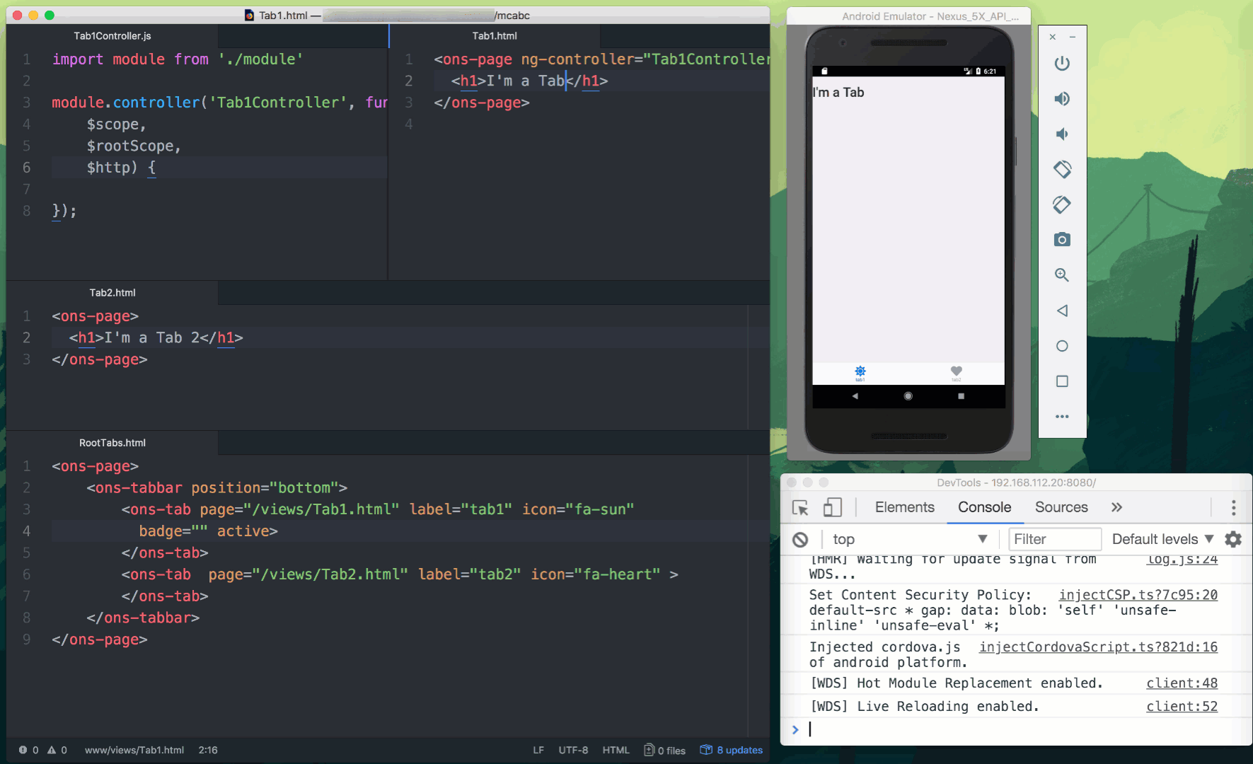 Working develop environment