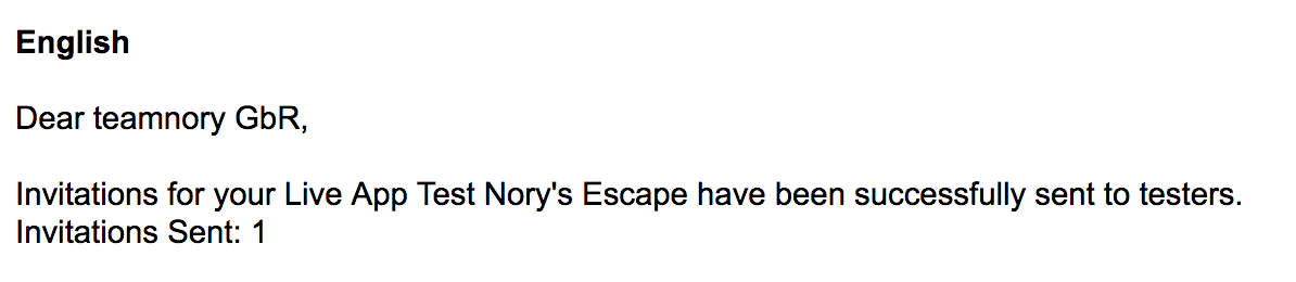 First email: success!