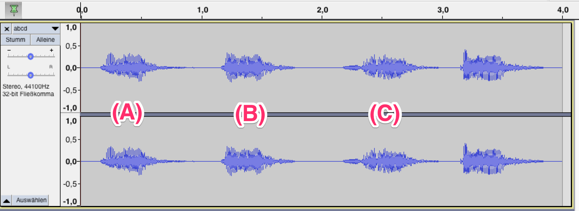 Loop File with 4 parts