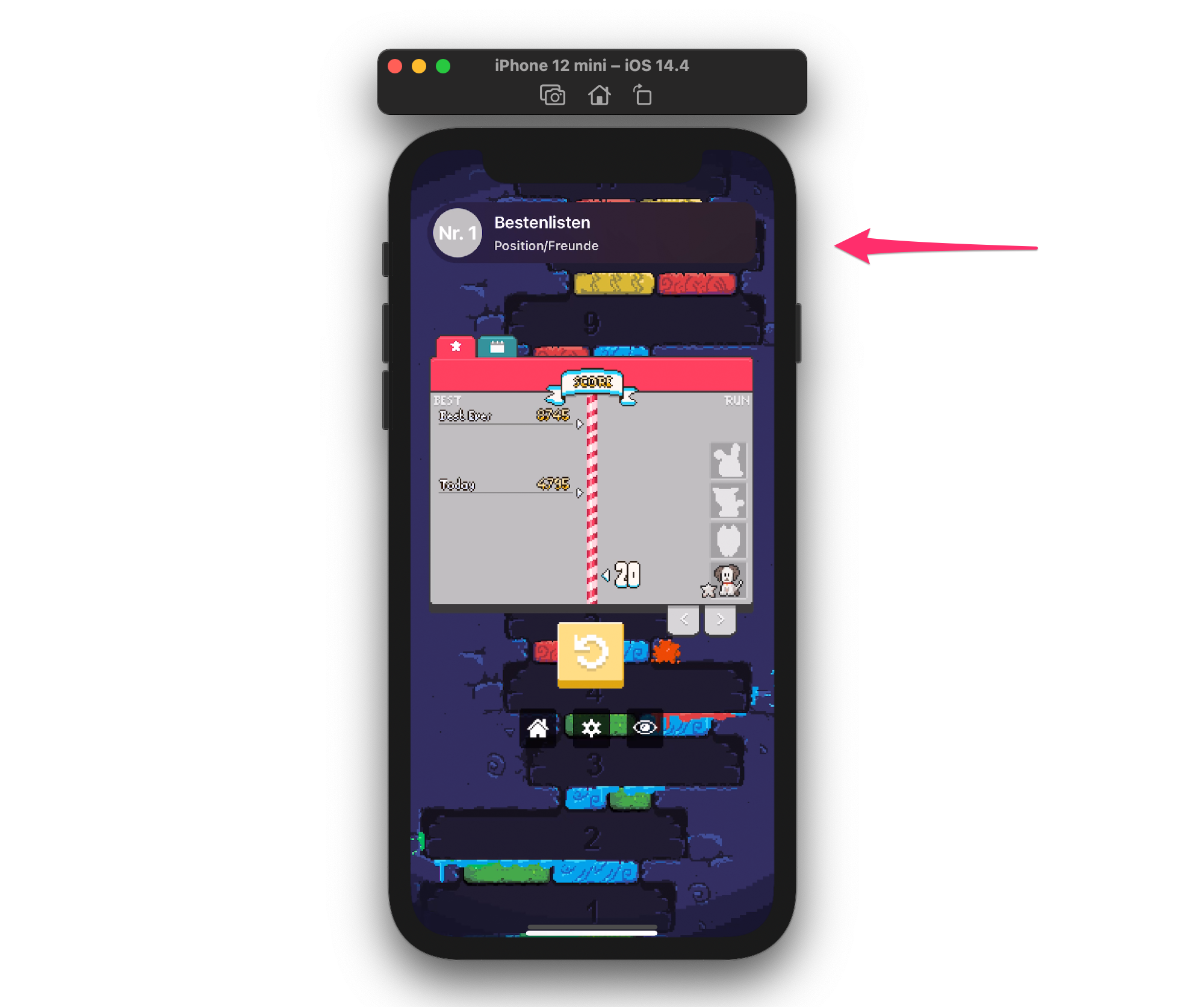 Game Center Action Point in action